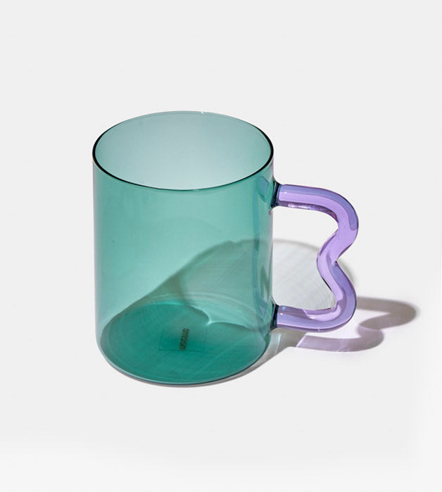 Quirky Glass - Purple & Green